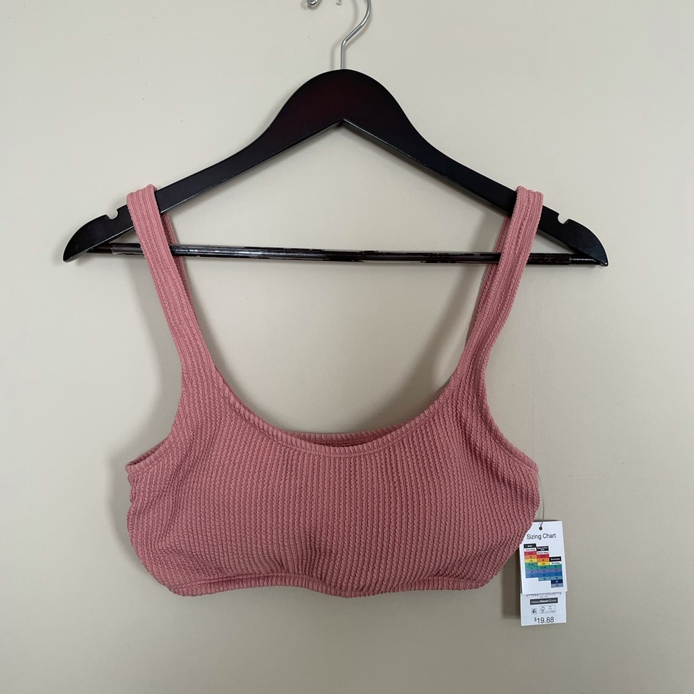 TIME AND TRU RIBBED BIKINI TOP